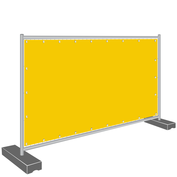 Notausgang Banner - Blende gelb