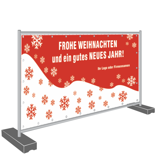 Bauzaunbanner Frohe Weihnachten