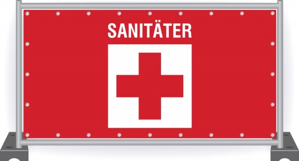 Notausgang-Banner-Sanitäter