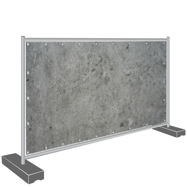 Sichtschutzbanner Betonwand dunkel