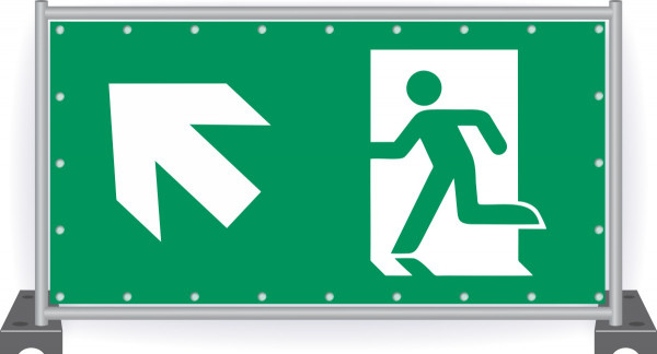 Notausgang-Banner-Ausgang-links-aufwaerts
