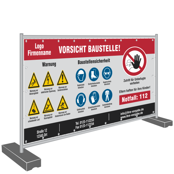 Bauzaunbanner Sicherheit