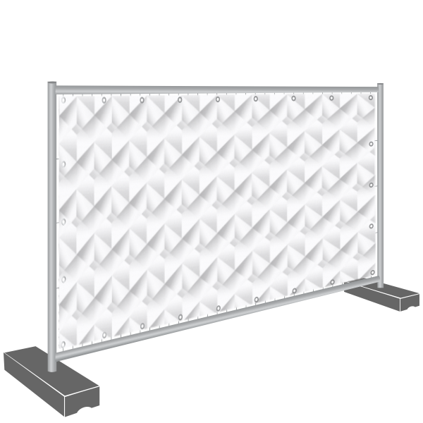 Sichtschutz Banner, geometrische Wand