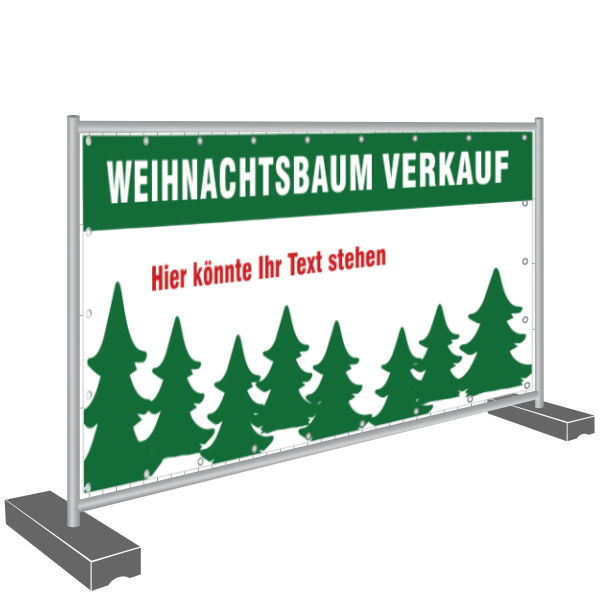 Bauzaunbanner Weihnachtsbaum Verkauf