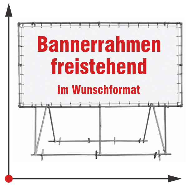 Banner Rahmen freistehen