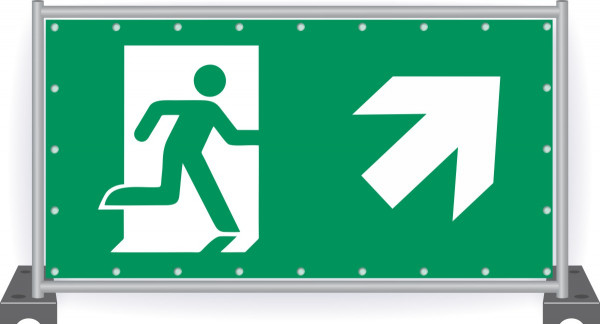 Notausgang-Banner-Ausgang-rechts-aufwaerts