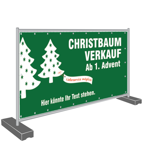 Werbebanner Christbaum Verkauf