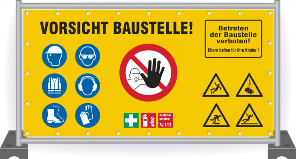 Baustellenbanner-Vorsicht-Baustelle-Sicherheit